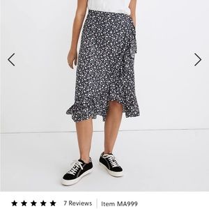 Madewell Floral Wrap Skirt, sz. 6, NWT